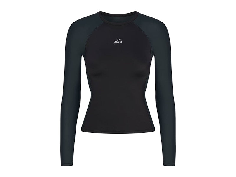 Nike x SKIMS Women's Shine Long Sleeve Crew Neck Obsidian/Dark Teal