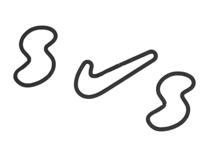 Nike x SKIMS Swoosh And S Carabiner Set Obsidian