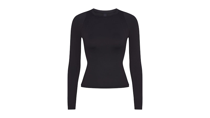 Nike x SKIMS Women's Airy Long Sleeve Crew Neck Top Obsidian