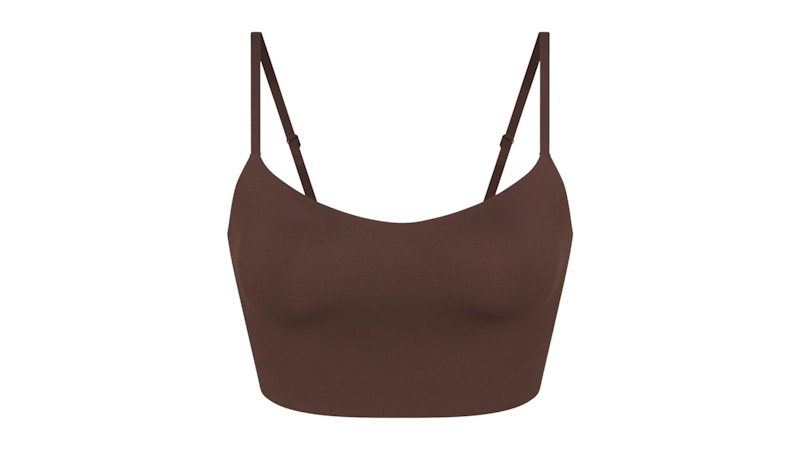 Nike x SKIMS Women's Matte Cami Bra Top Dark Sepia