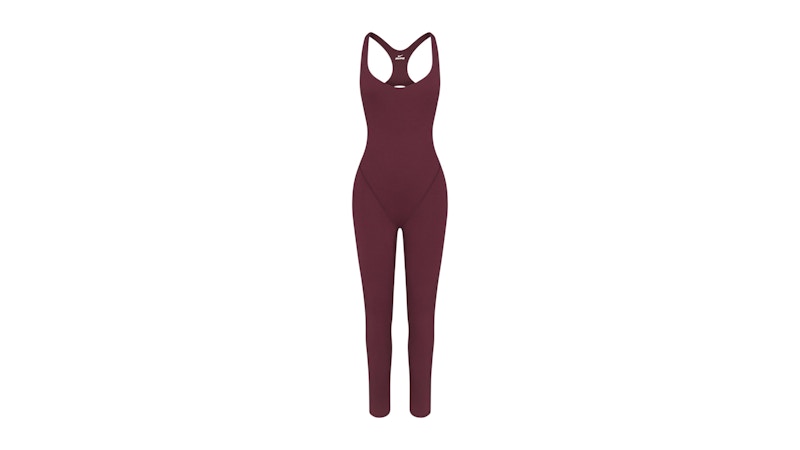 Nike x SKIMS Women's Matte Racer Long Onesie Currant