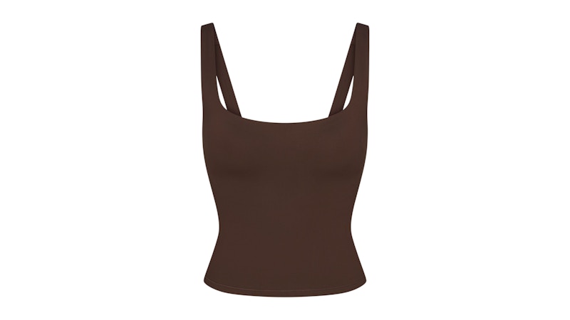 Nike x SKIMS Women's Matte Square Neck Tank Dark Sepia