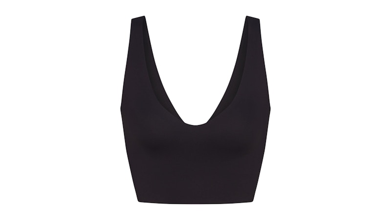 Nike x SKIMS Women's Matte V-Neck Bra Top Obsidian