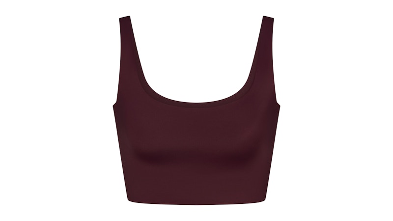 Nike x SKIMS Women's Shine Scoop Neck Bra Top Currant