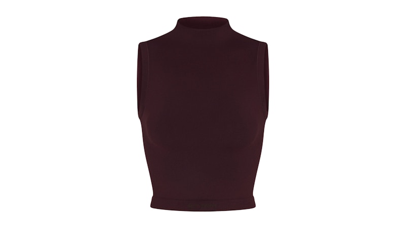 Nike x SKIMS Women's Vintage Seamless Mock Neck Bra Top Currant