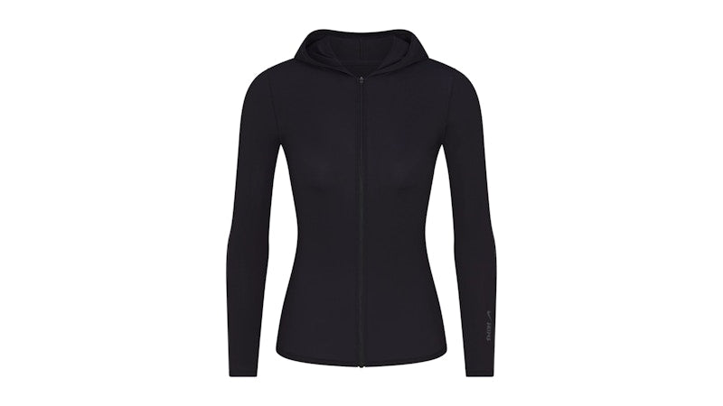 Nike x SKIMS Women's Weightless Layers Zip Up Hoodie Obsidian
