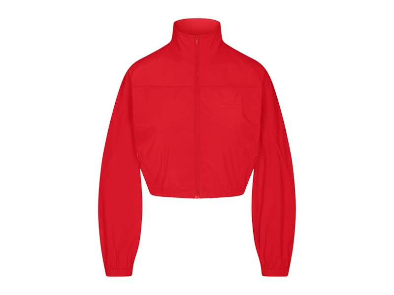 Nike x SKIMS Women's Woven Nylon Crop Jacket Ruby
