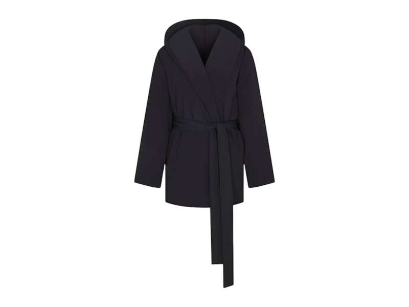 Nike x SKIMS Women's Woven Nylon Wrap Coat Obsidian
