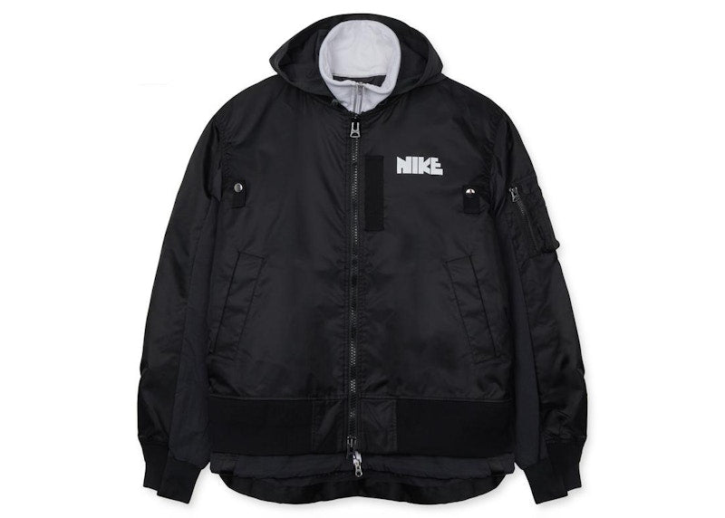 Nike x Sacai Layered Bomber Jacket Black (Womens)