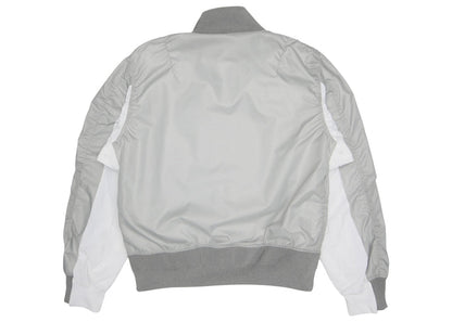 Nike x Sacai Layered Bomber Jacket Grey Fog
