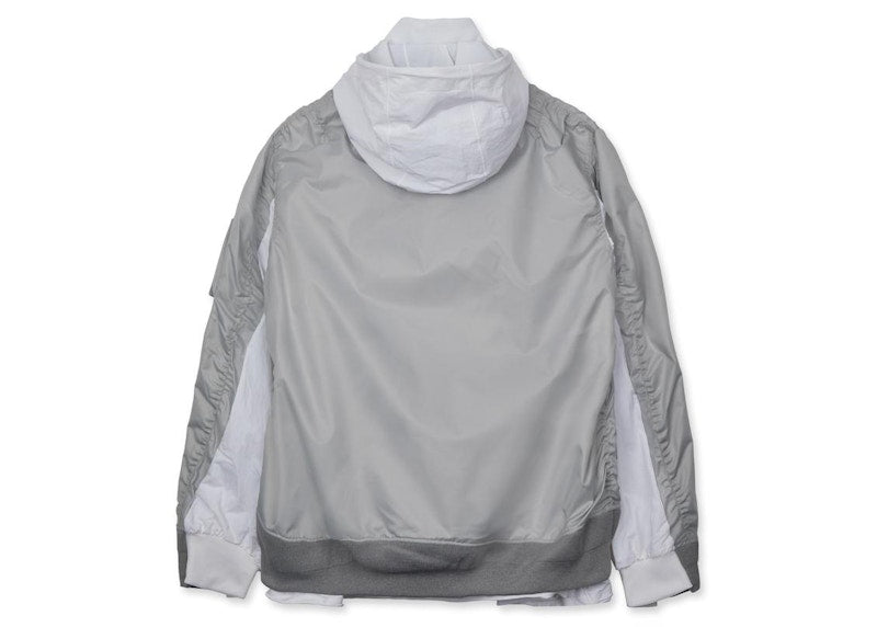 Nike x Sacai Layered Bomber Jacket Grey Fog (Womens)