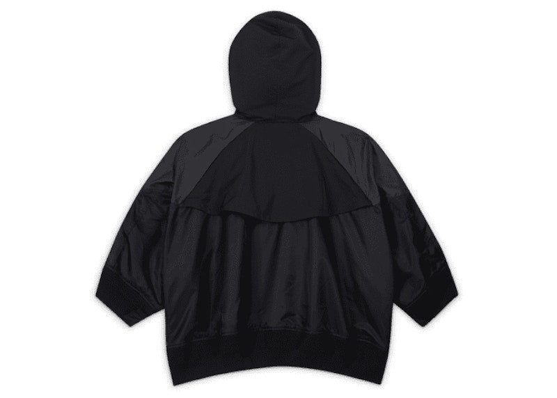 Nike x Sacai Womens Full Zip Hooded Jacket (Asia Sizing) Black