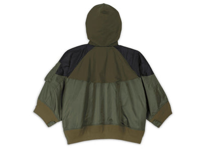 Nike x Sacai Womens Full Zip Hooded Jacket (Asia Sizing) Khaki
