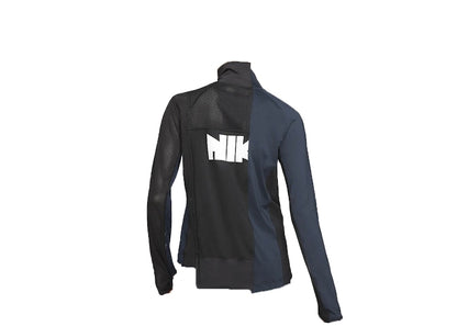 Nike x Sacai Women's Half Zip Running Jacket Black/Dark Obsidian