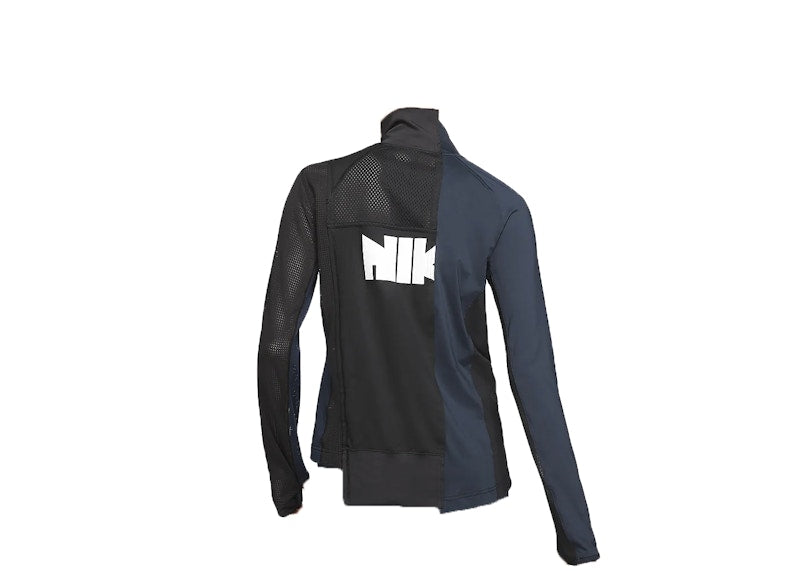 Nike x Sacai Women's Half Zip Running Jacket Black/Dark Obsidian
