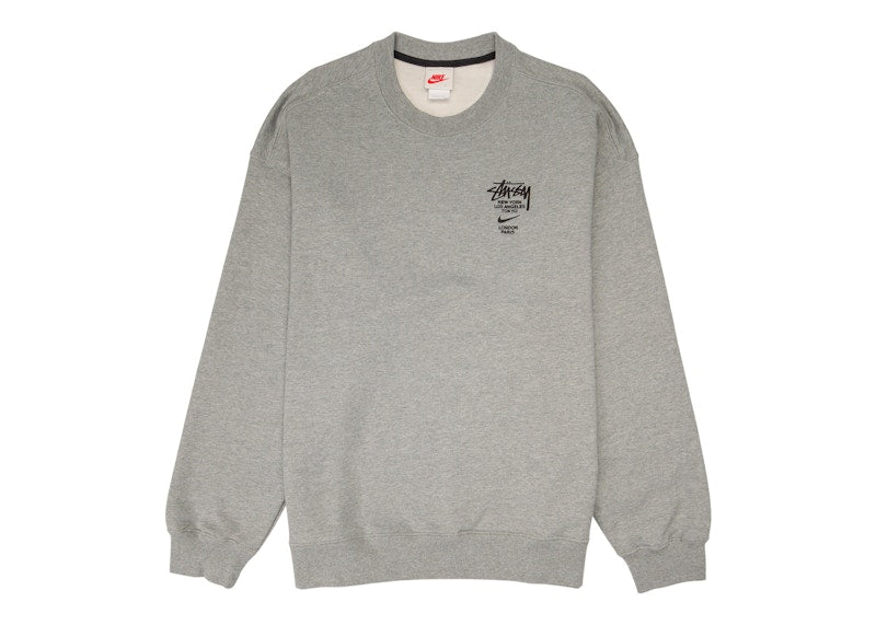 Nike x Stussy International Crewneck Sweatshirt (Asia Sizing) Heather Grey