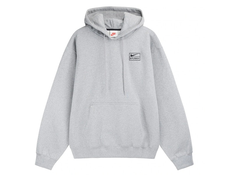 Nike x Stussy U NRG RA PO Hoodie Dark Heather Grey/White