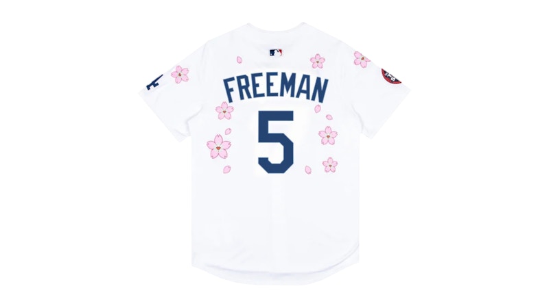 Nike x Takashi Murakami x MLB World Tour Tokyo Series 2025 Dodgers Freeman Jersey White