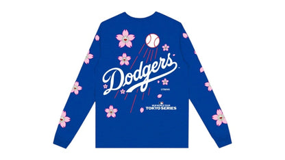 Nike x Takashi Murakami x MLB World Tour Tokyo Series 2025 Dodgers L/S Tee Blue