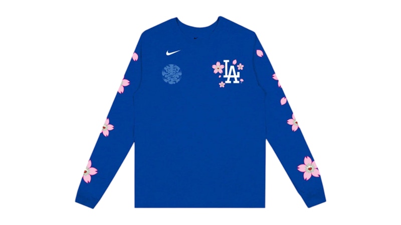 Nike x Takashi Murakami x MLB World Tour Tokyo Series 2025 Dodgers L/S Tee Blue