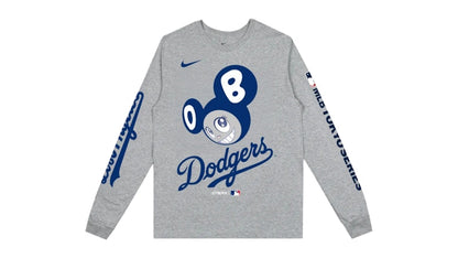 Nike x Takashi Murakami x MLB World Tour Tokyo Series 2025 Dodgers L/S Tee Grey