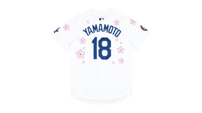 Nike x Takashi Murakami x MLB World Tour Tokyo Series 2025 Dodgers Yamamoto Jersey White