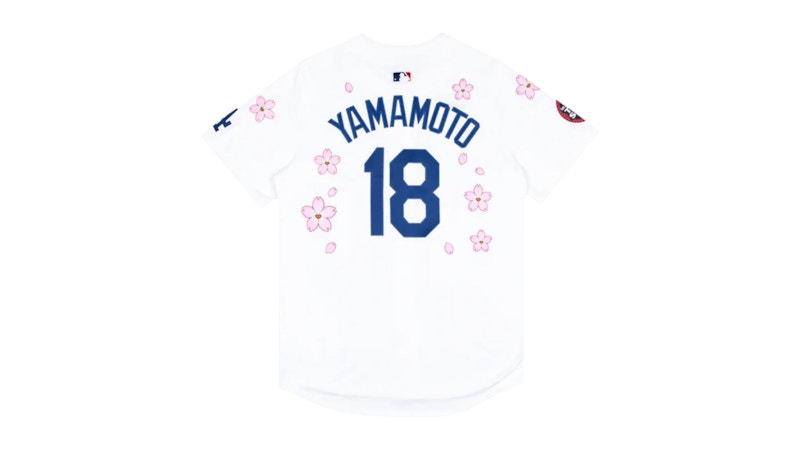 Nike x Takashi Murakami x MLB World Tour Tokyo Series 2025 Dodgers Yamamoto Jersey White