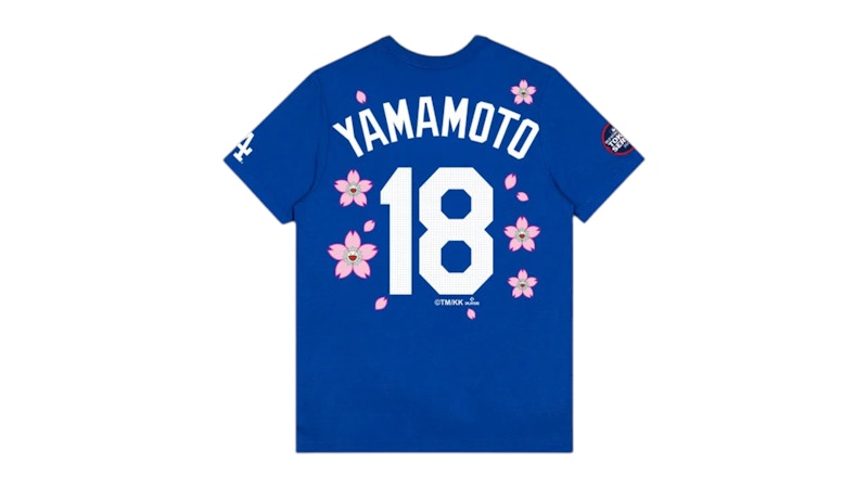 Nike x Takashi Murakami x MLB World Tour Tokyo Series 2025 Yamamoto Dodgers S/S Tee Blue