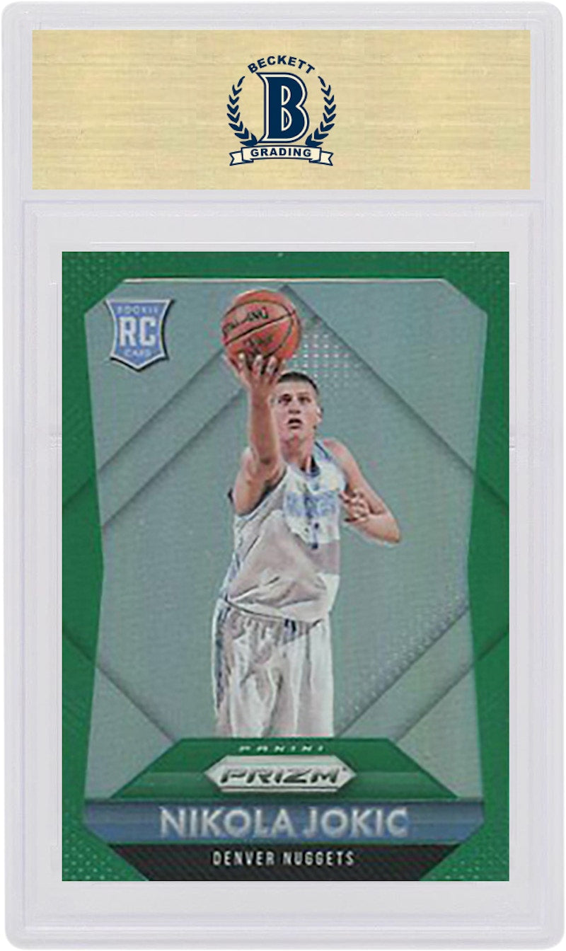 Nikola Jokic 2015 Panini Prizm Rookie Green #335 (PSA or BGS Graded)