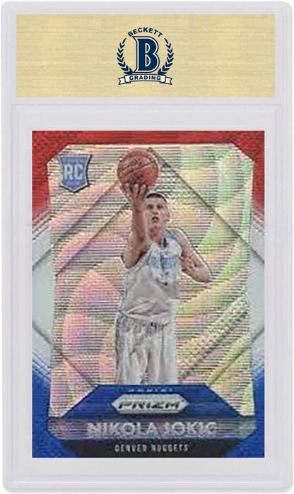 Nikola Jokic 2015 Panini Prizm Rookie Red/White/Blue #335 (PSA or BGS Graded)