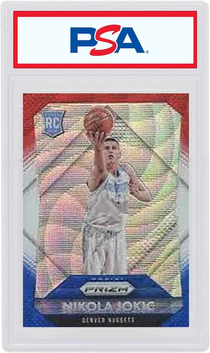 Nikola Jokic 2015 Panini Prizm Rookie Red/White/Blue #335 (PSA or BGS Graded)