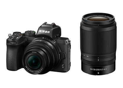Nikon Z 50 DX-format Mirrorless Camera w/ NIKKOR Z DX 16-50mm & 50-250mm VR Lens 1632