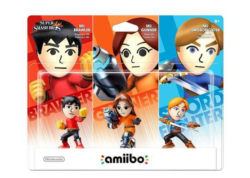Nintendo Super Smash Bros. Mii Brawler & Mii Gunner & Mii Swordfighter amiibo