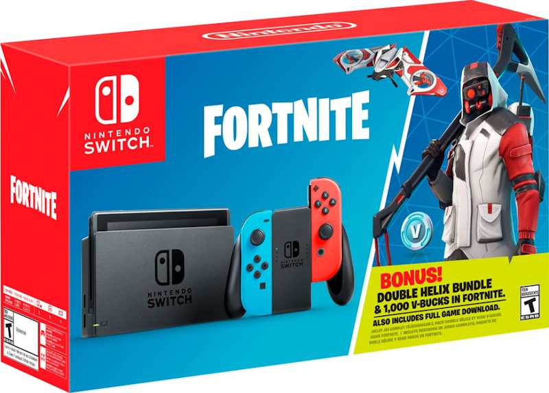 Nintendo Switch Fornite Double Helix Console Bundle HACSAP3C1 Blue/Red