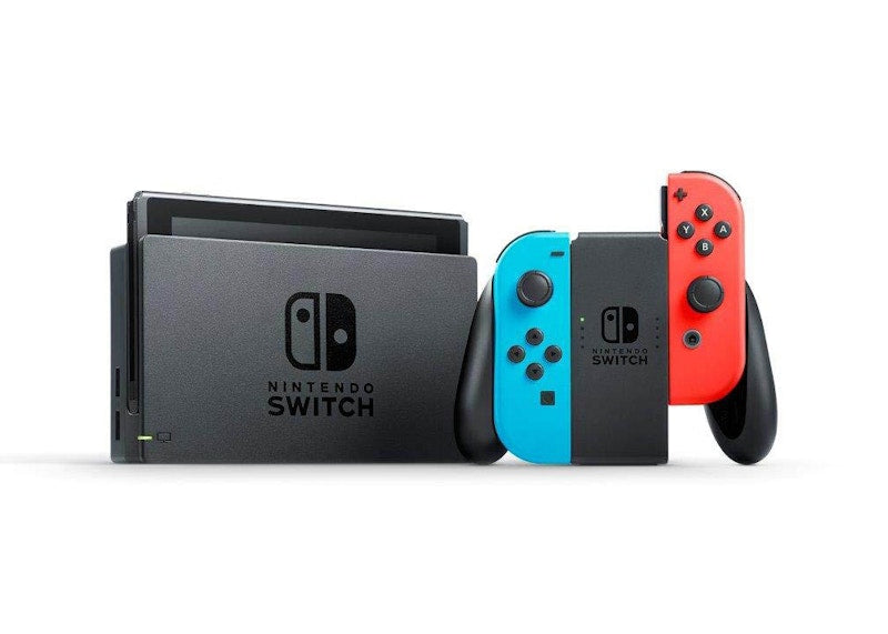 Nintendo Switch Mario Kart 8 Deluxe Console Bundle HADSKABLD Neon Red/Neon Blue