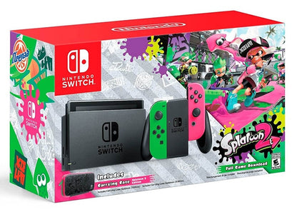 Nintendo Switch Splatoon 2 Console HAC-001 Neon Pink/Neon Green