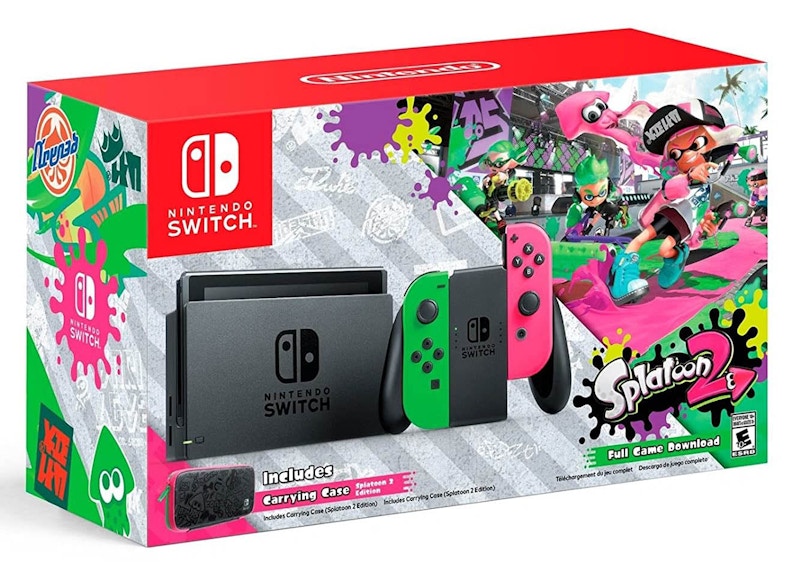 Nintendo Switch Splatoon 2 Console HAC-001 Neon Pink/Neon Green