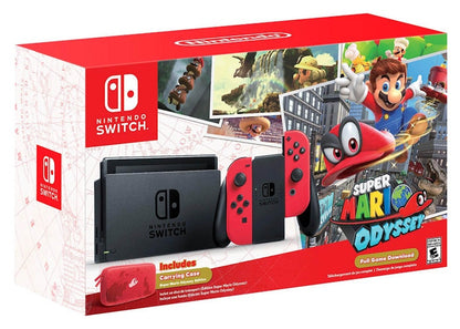 Nintendo Switch Super Mario Odyssey Console Bundle HACSKADLC Red