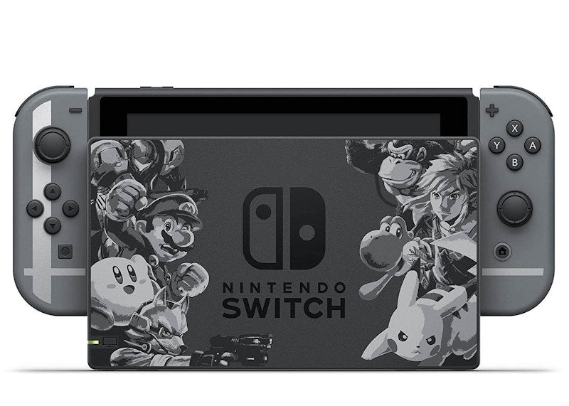 Nintendo Switch Super Smash Bros. Ultimate Edition Console HACSKAELE Grey