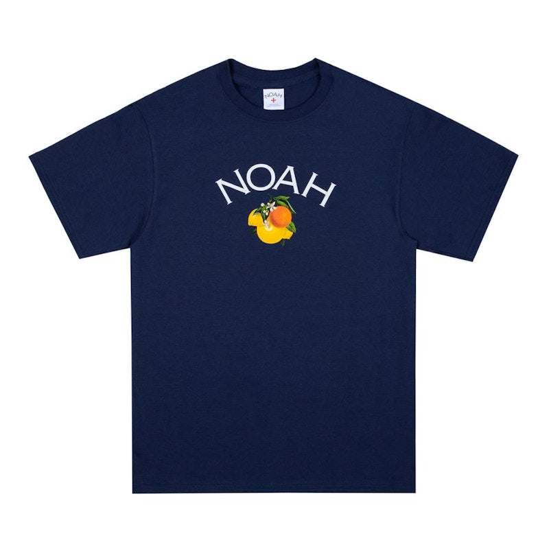Noah Citrus Core Logo Tee Navy