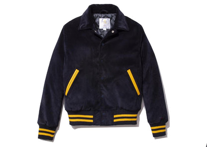 Noah Corduroy Varsity Jacket Dark Navy
