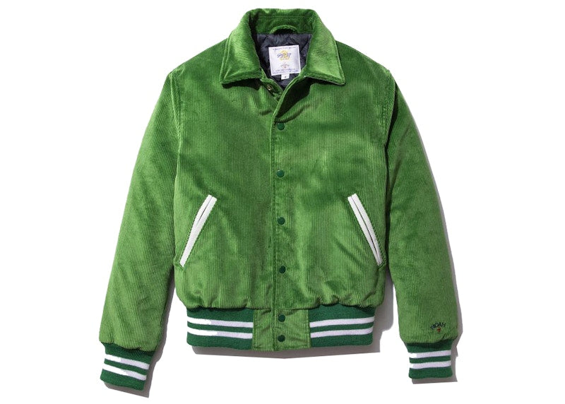 Noah Corduroy Varsity Jacket Emerald