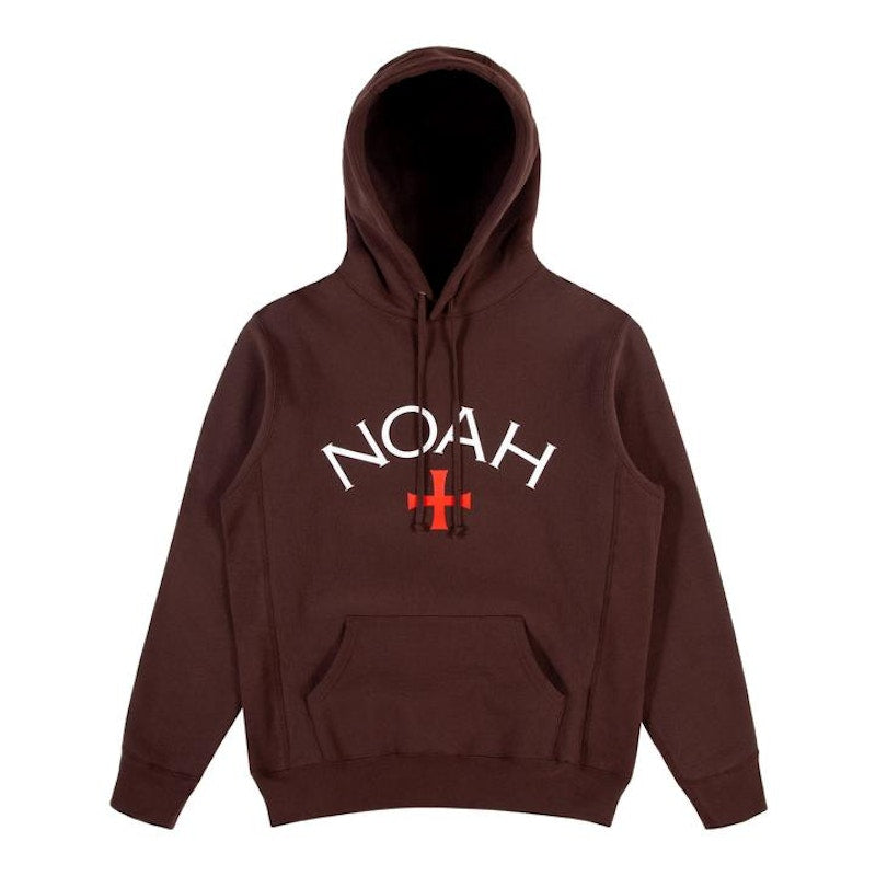 Noah Core Logo Hoodie Dark Chocolate