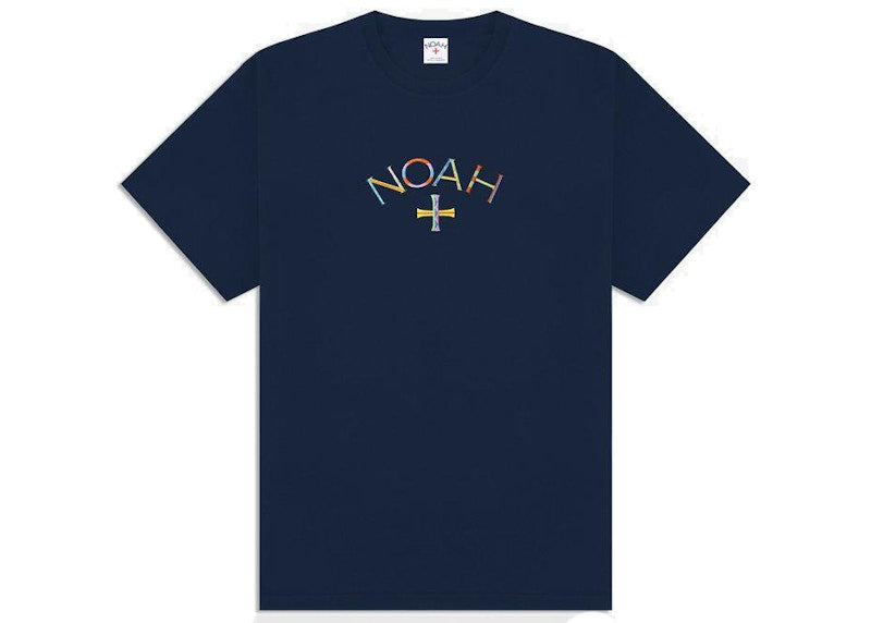 Noah Embroidered Core Logo Tee Navy/Multi
