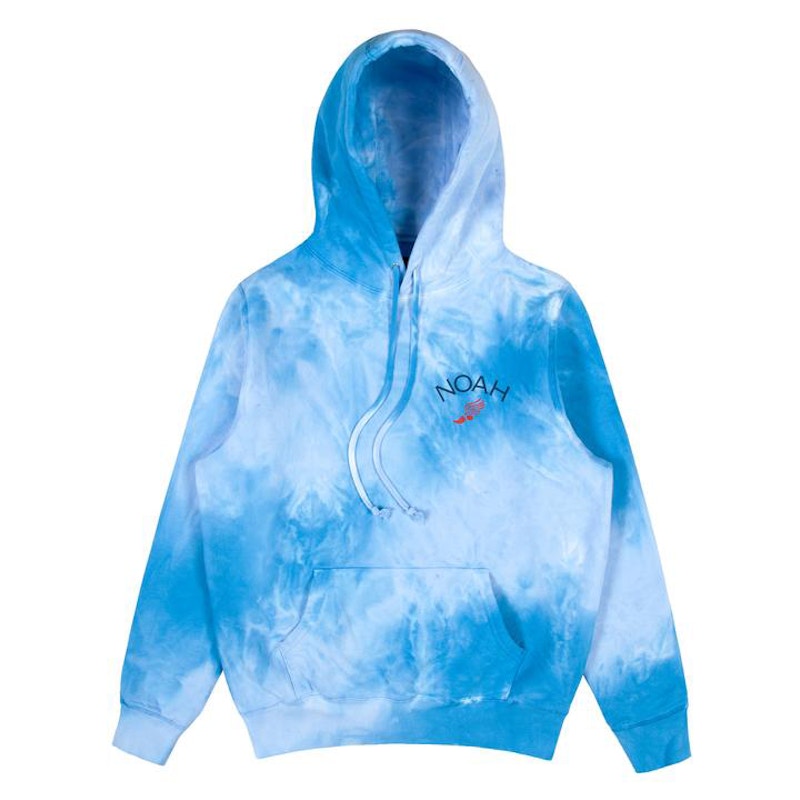 Noah Sun Dyed Winged Foot Hoodie Blue