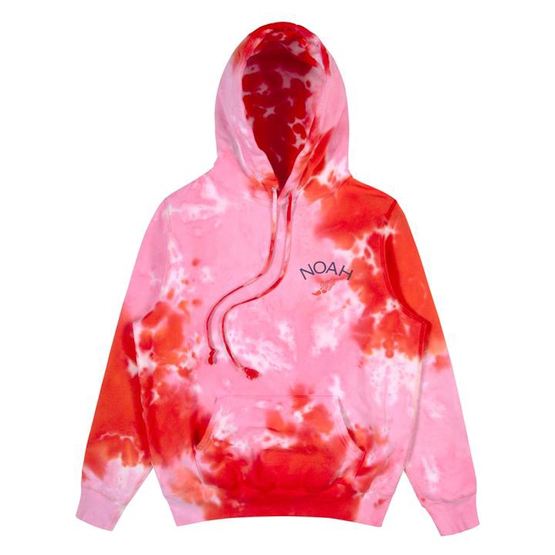 Noah Sun Dyed Winged Foot Hoodie Red