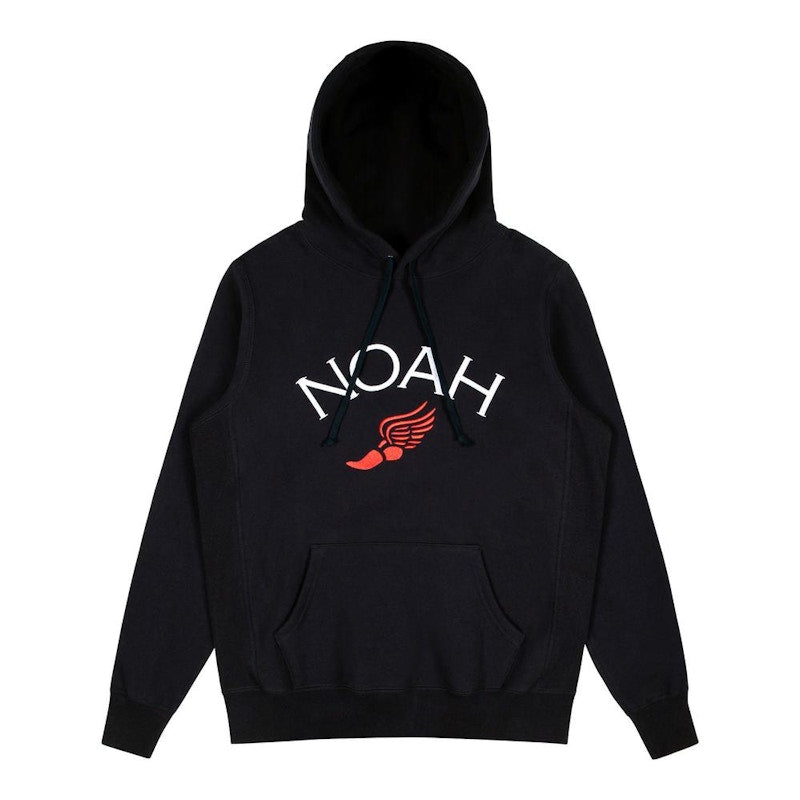 Noah Winged Foot Embroidered Hoodie Black