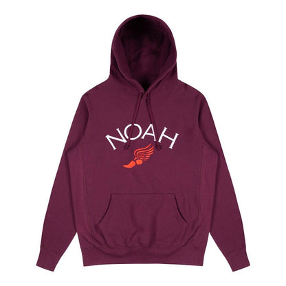 Noah Winged Foot Embroidered Hoodie Burgundy