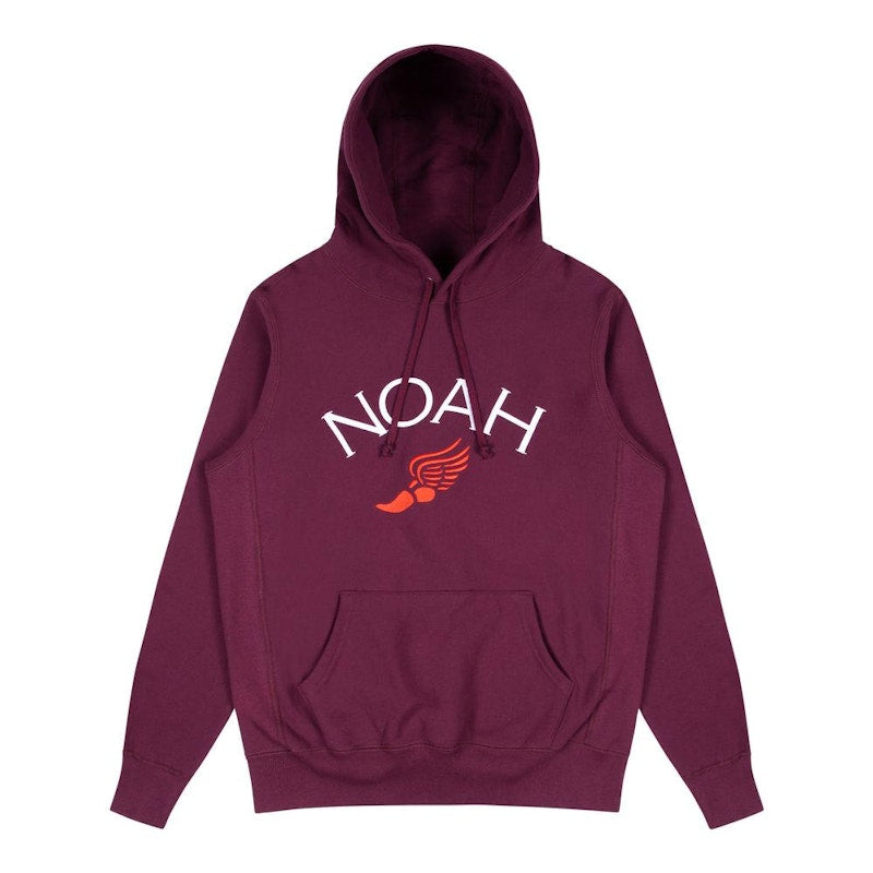 Noah Winged Foot Embroidered Hoodie Burgundy