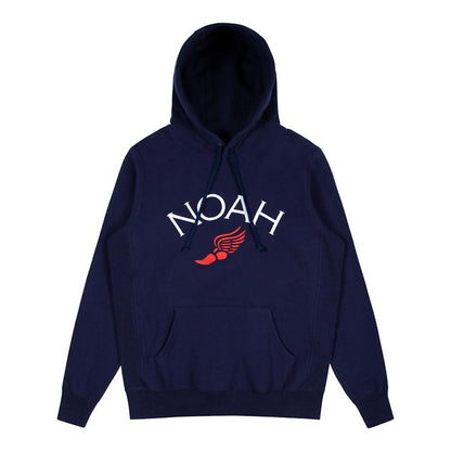 Noah Winged Foot Embroidered Hoodie Evening Blue